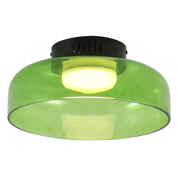 Kalmar 12" Modern Minimalist Iron/Glass Dimmable Integrated LED Flush Mount